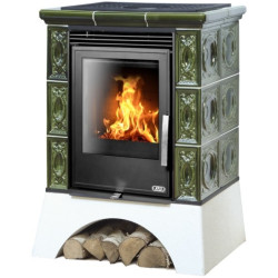 Kachlová kamna ABX Helvetia LP I litinová vložka, Zelená